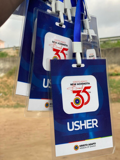 Printed event identification cards and lanyards
